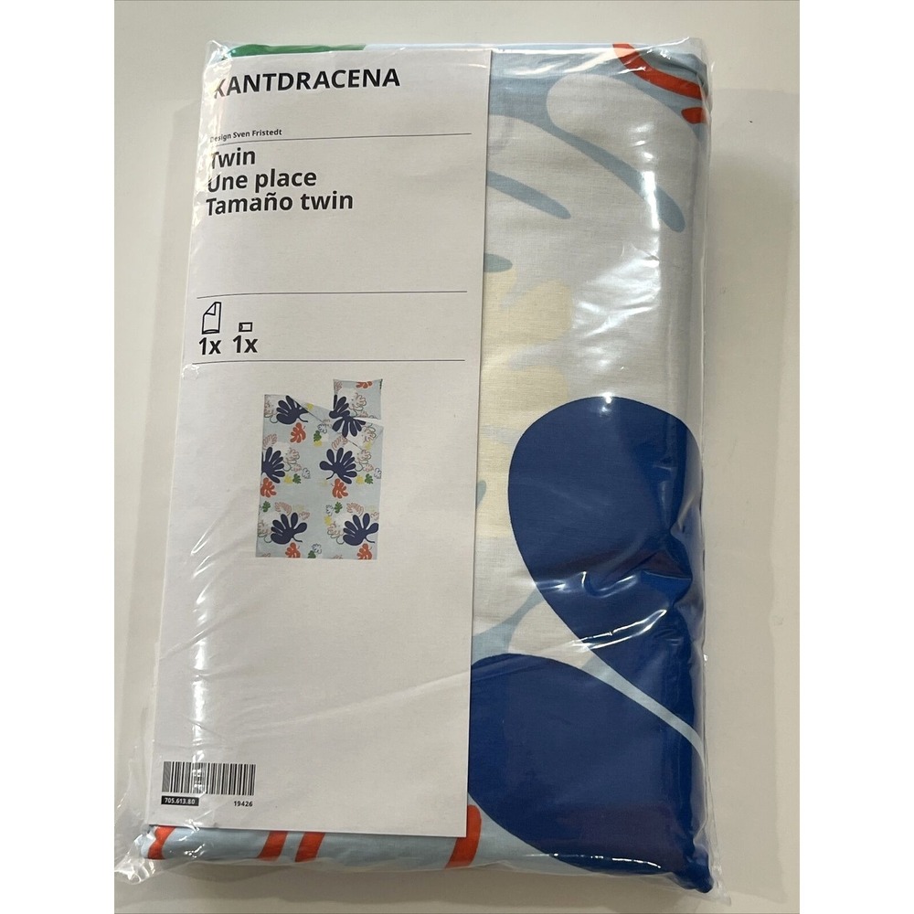 Ikea KANTDRACENA Duvet Cover Twin with Pillowcase Multicolor NEW